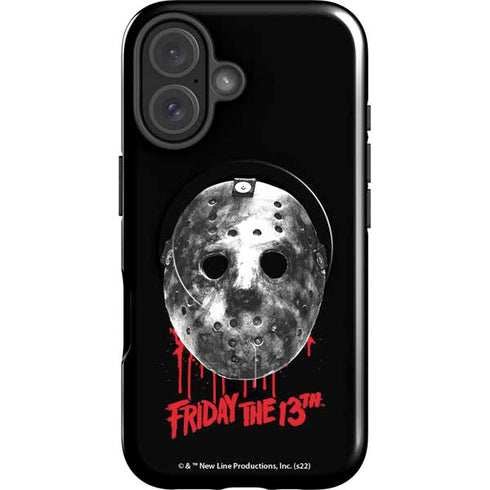 Warner Bros Friday the 13th Jason Voorhees Dripping Mask iPhone 16 Plus Magsafe Impact Case